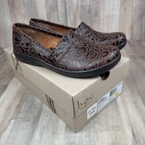 NEW BOC Women's 8.5 Dark Brown Slip On Shoes Leather Howell